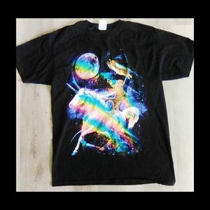 Space Unicorn Kitty Tee